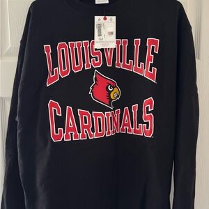 Champion Black Sweatshirt with Red and White Print